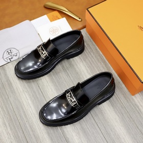 Кожаные туфли Hermes, оригинальная форма, резиновая подошва, легк