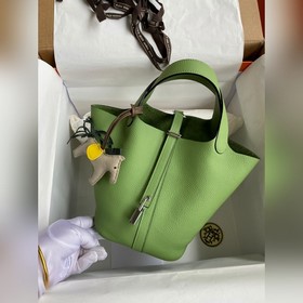Корзина для овощей 18 см, тканый хлопок, цвет авокадо, серебряная