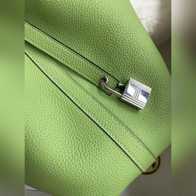 Корзина для овощей 18 см, тканый хлопок, цвет авокадо, серебряная