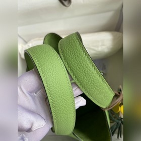 Корзина для овощей 18 см, тканый хлопок, цвет авокадо, серебряная