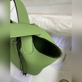 Корзина для овощей 18 см, тканый хлопок, цвет авокадо, серебряная