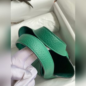 Корзина для продуктов 18 см, ткань с кожаной отделкой, зеленая, с
