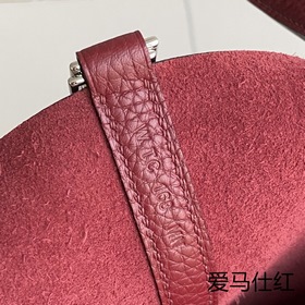 Picotin корзина для продуктов, красно-серебряная застежка Hermès,