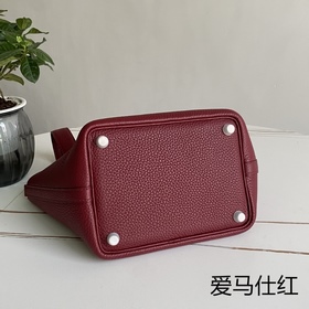 Picotin корзина для продуктов, красно-серебряная застежка Hermès,