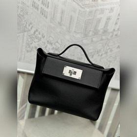 В наличии 2424mini 21 см evercolor, кожа swift, черный, ручная пр