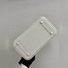 Birkin25 togo кожа, молочный белый, ручная прошивка восковой нить