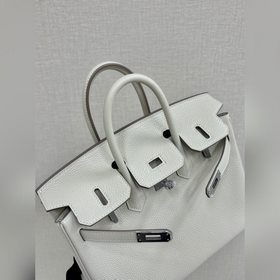 Birkin25 togo кожа, молочный белый, ручная прошивка восковой нить