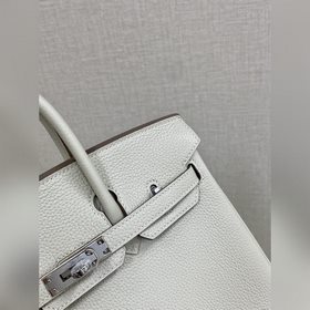Birkin25 togo кожа, молочный белый, ручная прошивка восковой нить