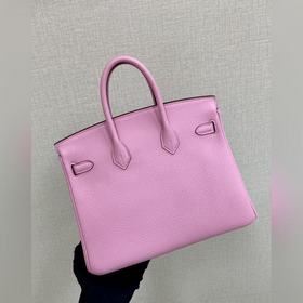Birkin25 togo кожа, вишневый цвет, ручная прошивка восковой нитью