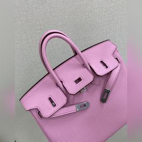 Birkin25 togo кожа, вишневый цвет, ручная прошивка восковой нитью
