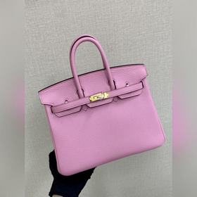 Birkin25 togo кожа, вишневый цвет, ручная прошивка восковой нитью