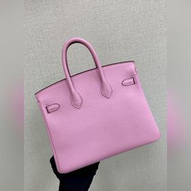 Birkin25 togo кожа, вишневый цвет, ручная прошивка восковой нитью