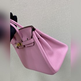 Birkin25 togo кожа, вишневый цвет, ручная прошивка восковой нитью