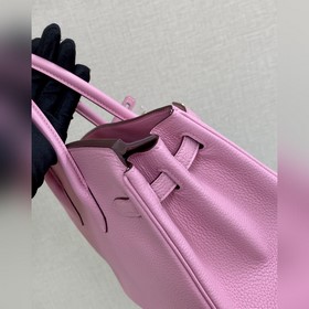 Birkin25 togo кожа, вишневый цвет, ручная прошивка восковой нитью