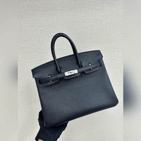 Birkin25 togo кожа, черный, ручная прошивка восковой нитью, вирту