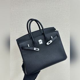 Birkin25 togo кожа, черный, ручная прошивка восковой нитью, вирту