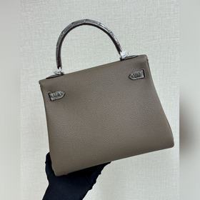 Kelly touch 25 см, кожа крокодила с блестящей поверхностью, кожа 