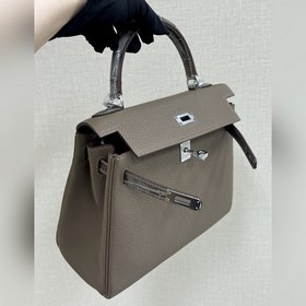 Kelly touch 25 см, кожа крокодила с блестящей поверхностью, кожа 