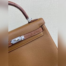 Kelly touch 25 см, кожа крокодила с матовой поверхностью, кожа то