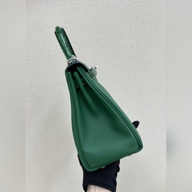 Kelly touch 25 см, кожа крокодила с глянцевой поверхностью, кожа 