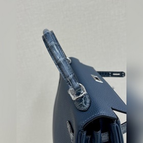 Kelly touch 25 см, кожа крокодила с глянцевой поверхностью, кожа 