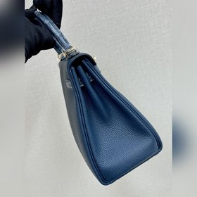 Kelly touch 25 см, кожа крокодила с глянцевой поверхностью, кожа 