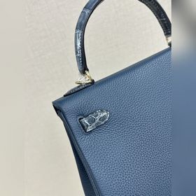 Kelly touch 25 см, кожа крокодила с глянцевой поверхностью, кожа 