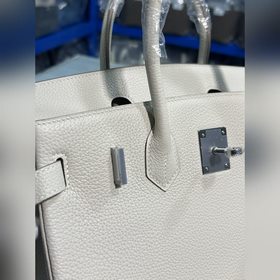 Фотографииз мастерской Birkin Platinum, молочно-белая застежка, 3