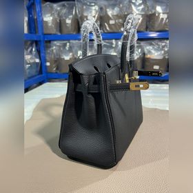 Фотографии мастерской Birkin Platinum, черная золотая застежка, 2