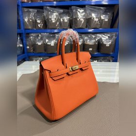 Фотографии мастерской Birkin Platinum Orange Gold Buckle 25/30 Ис