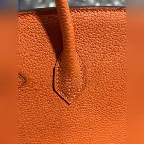 Фотографии мастерской Birkin Platinum Orange Gold Buckle 25/30 Ис