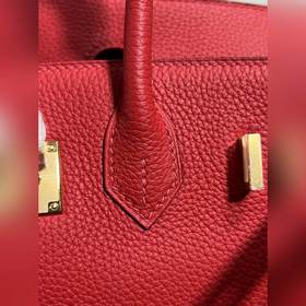 Фотографии мастерской Birkin Platinum, ярко-красная золотая засте