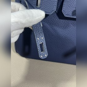 Фотографии мастерской Birkin Platinum, темно-синяя, серебряная за