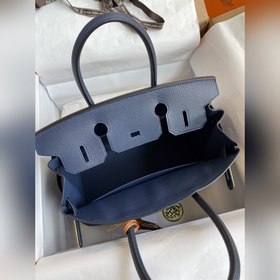 Ручная работа Birkin 30 см, импортная кожа Togo, темно-синяя, зол