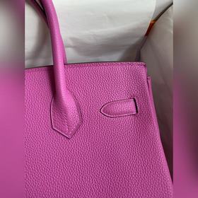 Ручная работа Birkin 30 см, импортная кожа Togo, цвет «юйлань» (б