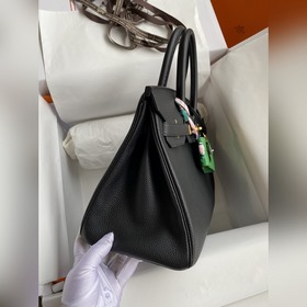 Ручная работа Birkin 30 см, импортная кожа Togo, черный цвет, зол