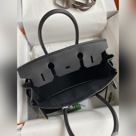 Ручная работа Birkin 30 см, импортная кожа Togo, черный цвет, зол