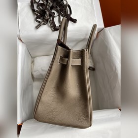 Ручная работа Birkin 30 см, импортная кожа Togo, серый цвет, сере