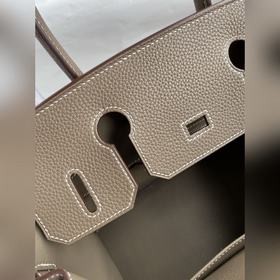 Ручная работа Birkin 30 см, импортная кожа Togo, серый цвет, сере