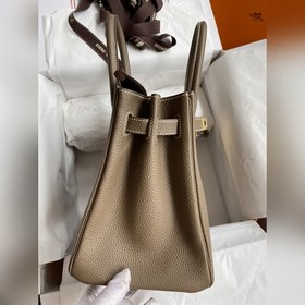 Ручная работа Birkin 30 см, импортная кожа Togo, серый цвет, золо