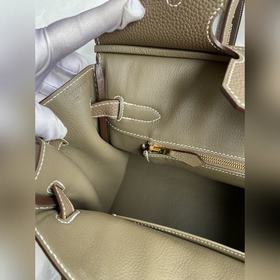 Ручная работа Birkin 30 см, импортная кожа Togo, серый цвет, золо