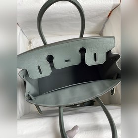 Ручная работа Birkin 30 см, импортная кожа Togo, миндально-зелены