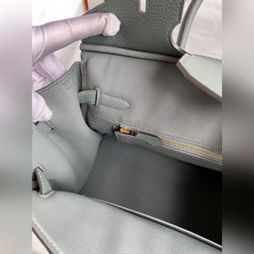 Ручная работа Birkin 30 см, импортная кожа Togo, миндально-зелены