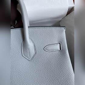 Ручная работа Birkin 30 см, импортная кожа Togo, ледниково-синий,