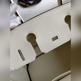 Ручная работа Birkin 30 см, импортная кожа Togo, кремово-белая, з