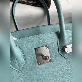 Ручная работа Birkin 30 см, импортная кожа Togo, макаронный синий