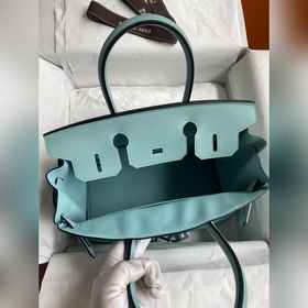 Ручная работа Birkin 30 см, импортная кожа Togo, макаронный синий