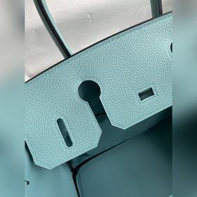 Ручная работа Birkin 30 см, импортная кожа Togo, макаронный синий
