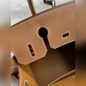 Ручная работа Birkin 30 см, импортная кожа Togo, золотисто-коричн