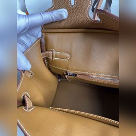 Ручная работа Birkin 30 см, импортная кожа Togo, золотисто-коричн